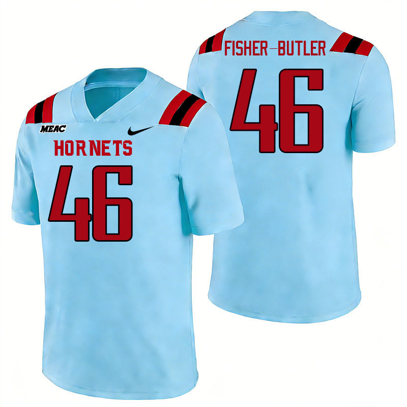 Delaware State Hornets #46 Patrick Fisher-Butler College Football Jerseys,Uniforms Stitched-Light Bl